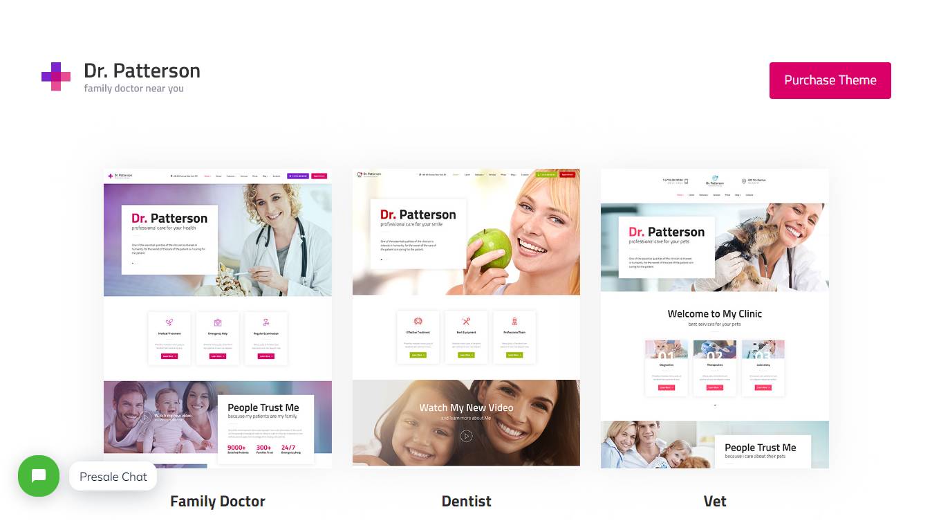 Dr.Patterson | Medicine & Healthcare Doctor WordPress Theme