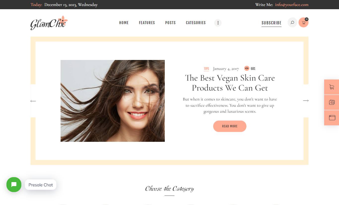 GlamChic | Beauty Blog & Online Magazine WordPress Theme