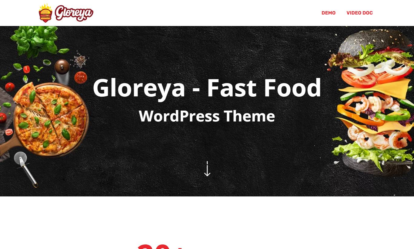 Gloreya - Food Ordering & Delivery Restaurant WordPress Theme