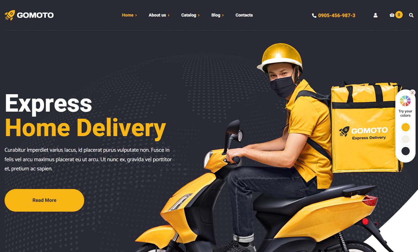 Gomoto - Food Delivery & Medical Supplies WordPress Theme