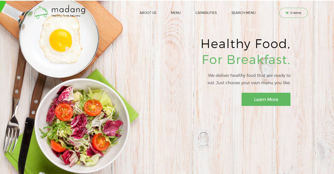  Madang - Healthy Food Delivery Nutrition WordPress Theme