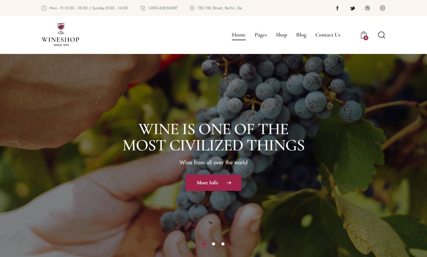 WineShop - Food & Wine Online Delivery Store WordPress Theme