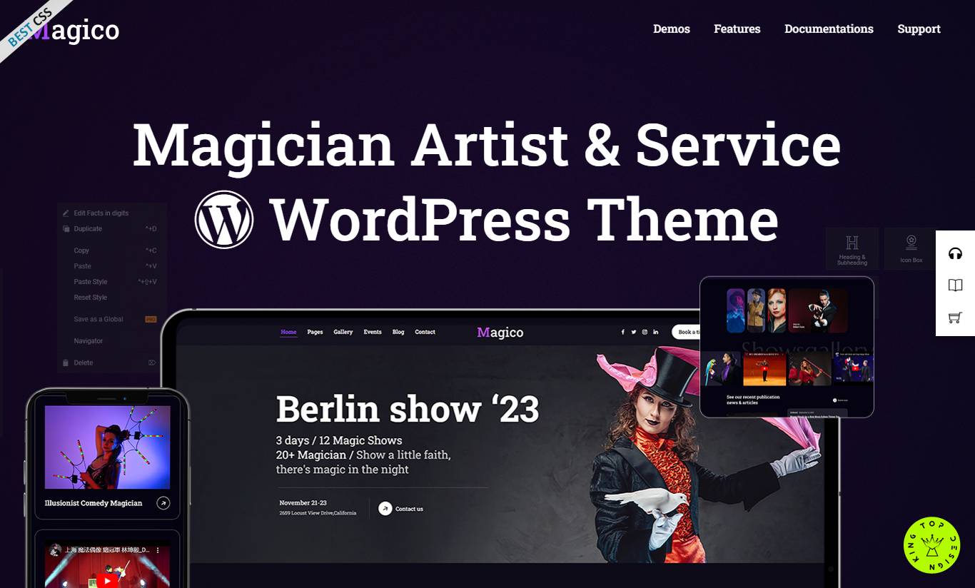 Magico - Magicians & Artists WordPress Theme