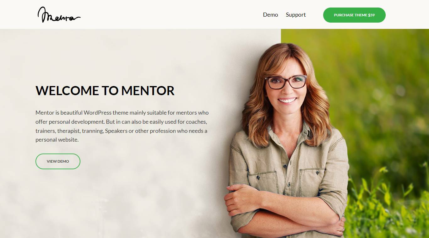 Mentor – Personal Development Coach WordPress Theme