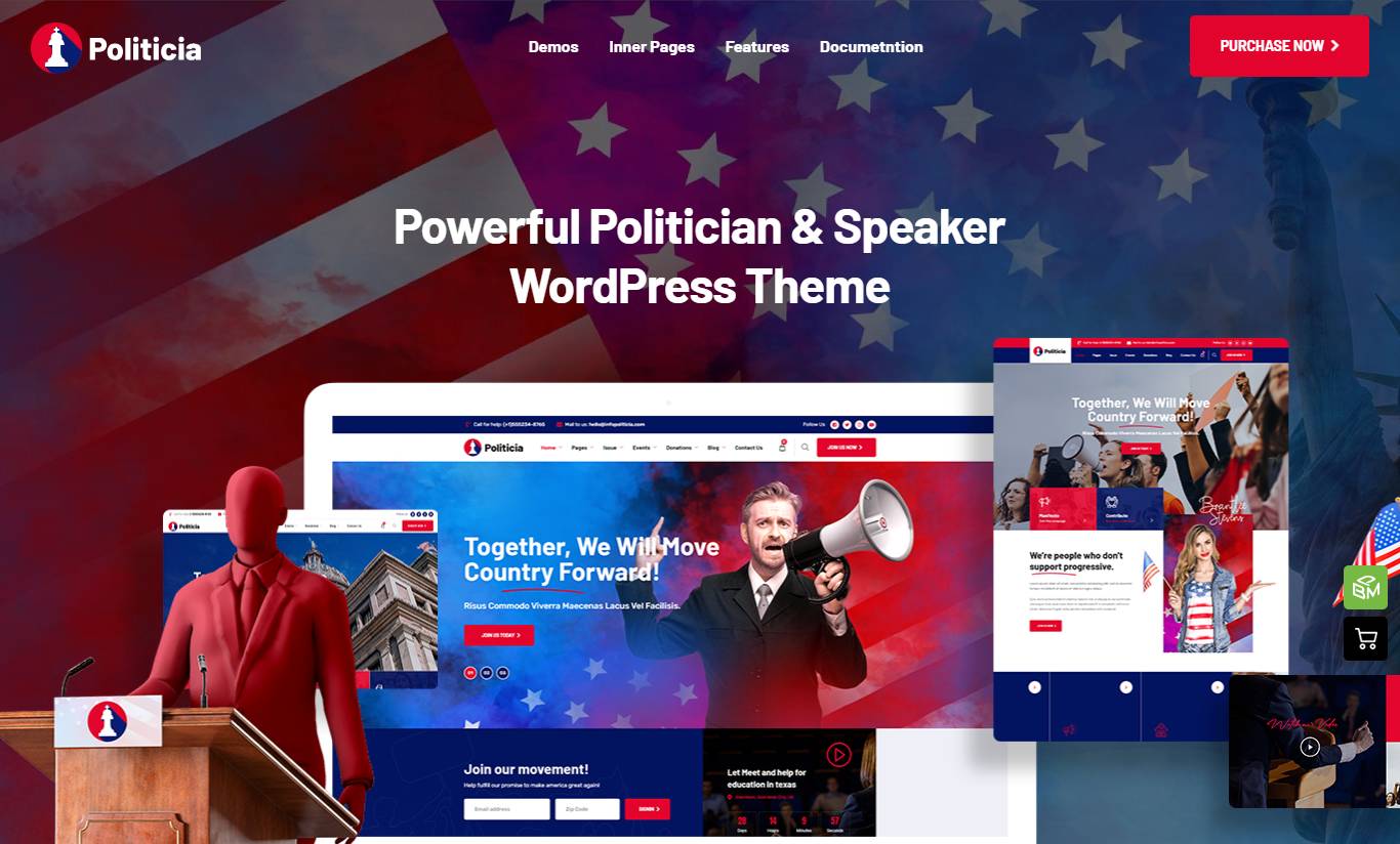 Politicia - Politician & Speaker WordPress Theme