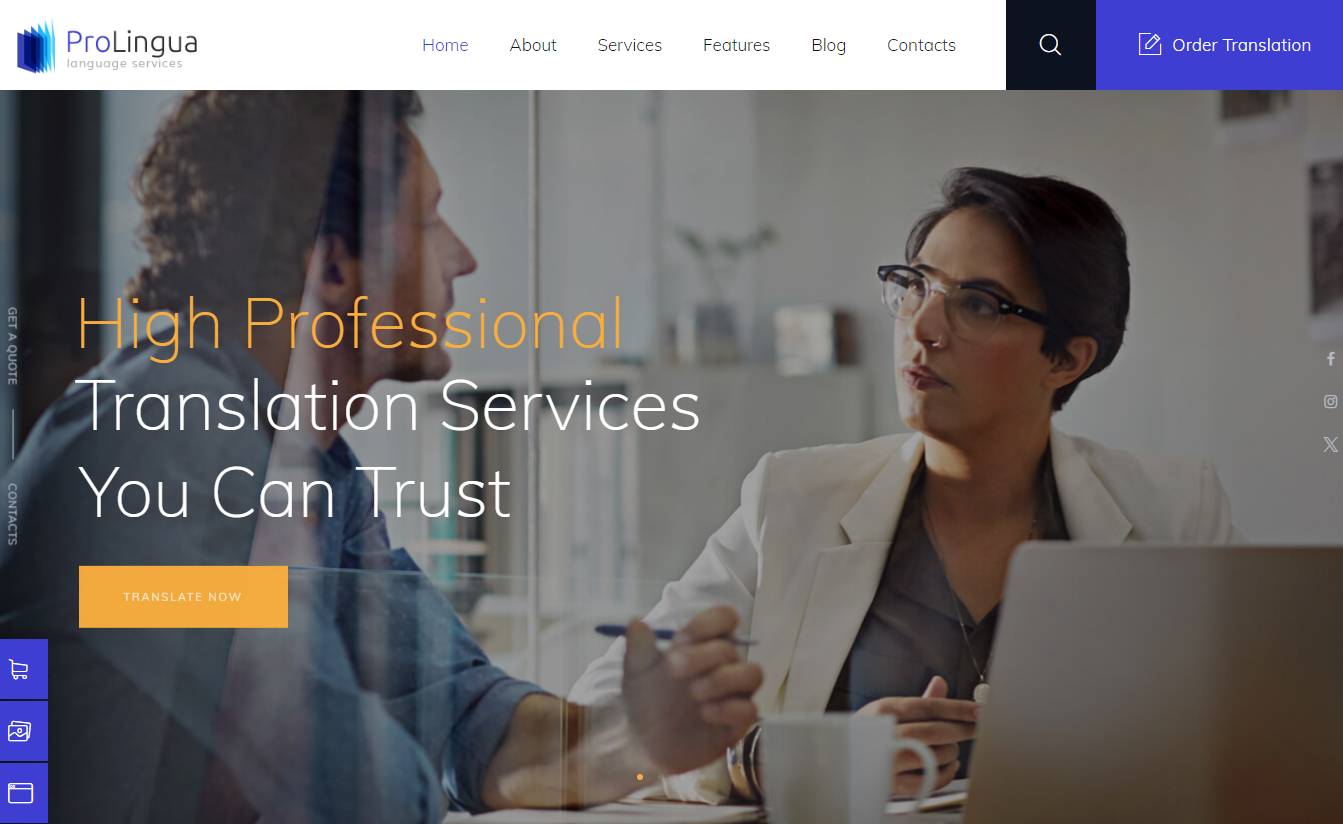 ProLingua | Translation Bureau & Interpreting Services WordPress Theme