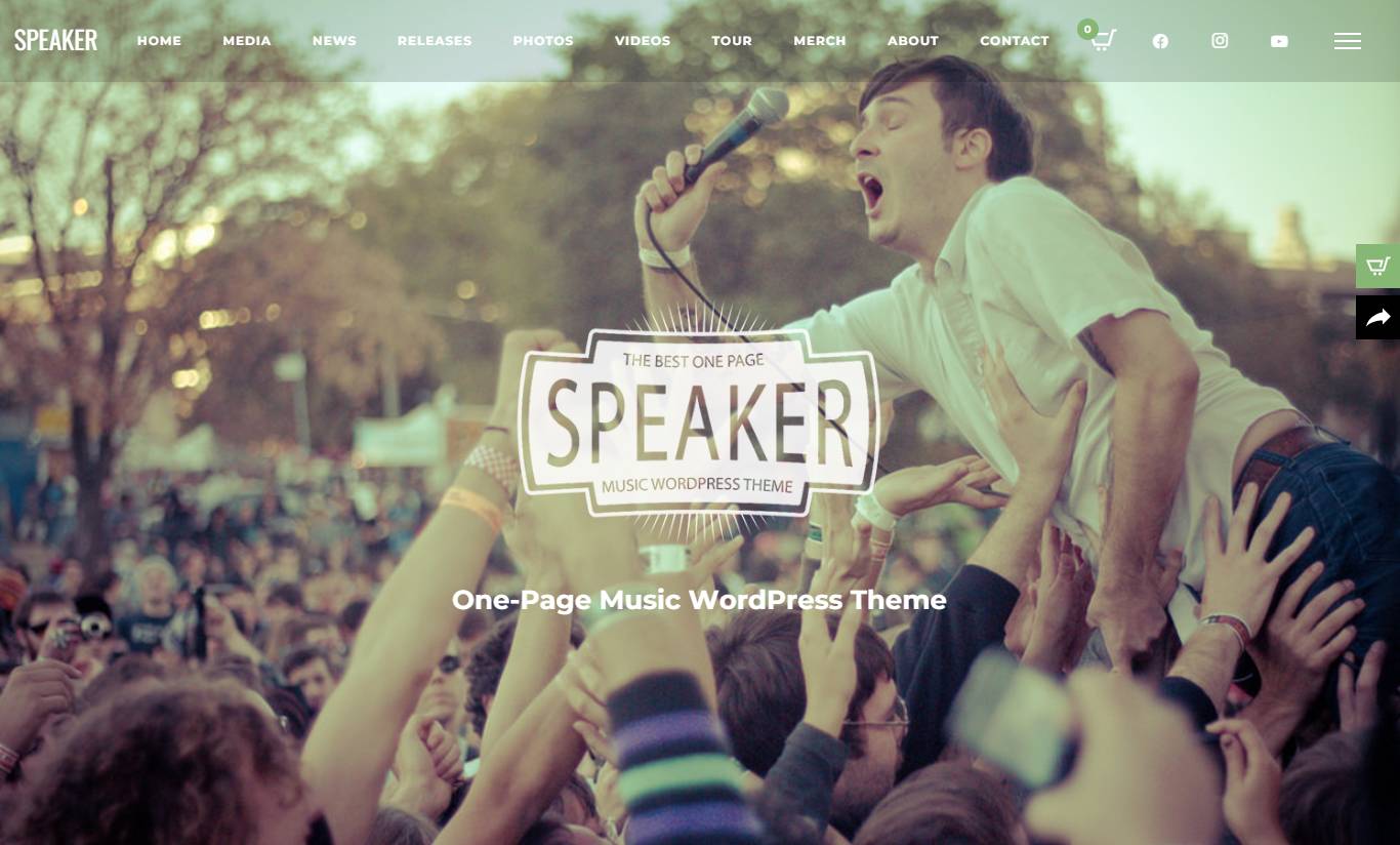 Speaker - One-Page Music Wordpress Theme