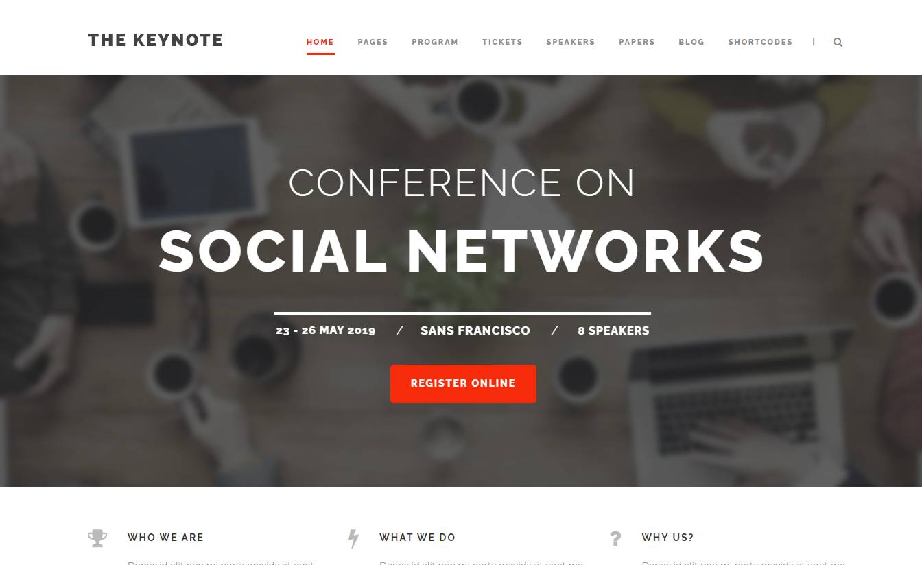 The Keynote - Conference / Event WordPress