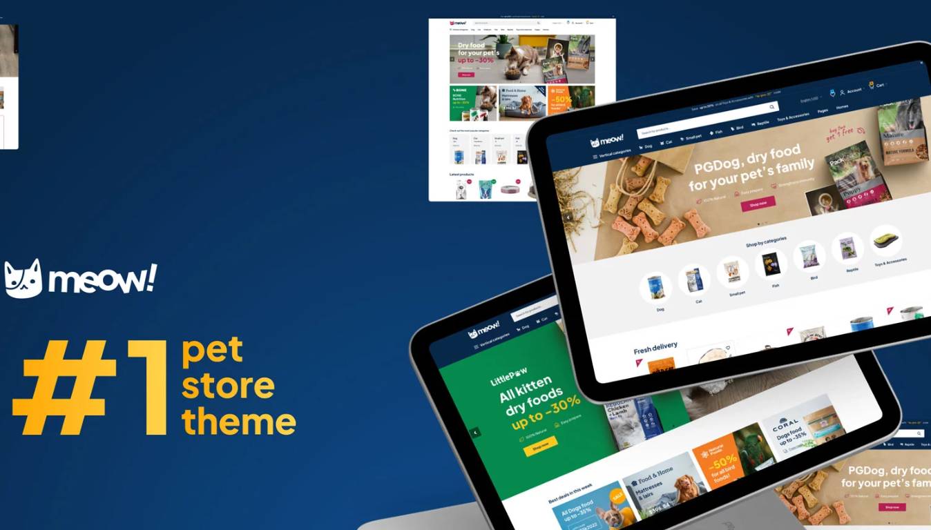 Meow! - Pet Care & Pet Shop Elementor WordPress WooCommerce Theme