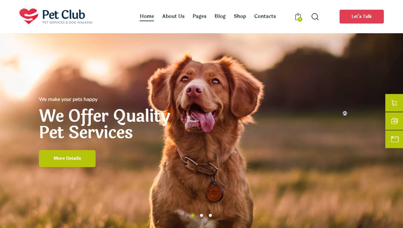 Pets Club - Pet Shop & Breeding Veterinary WordPress Theme