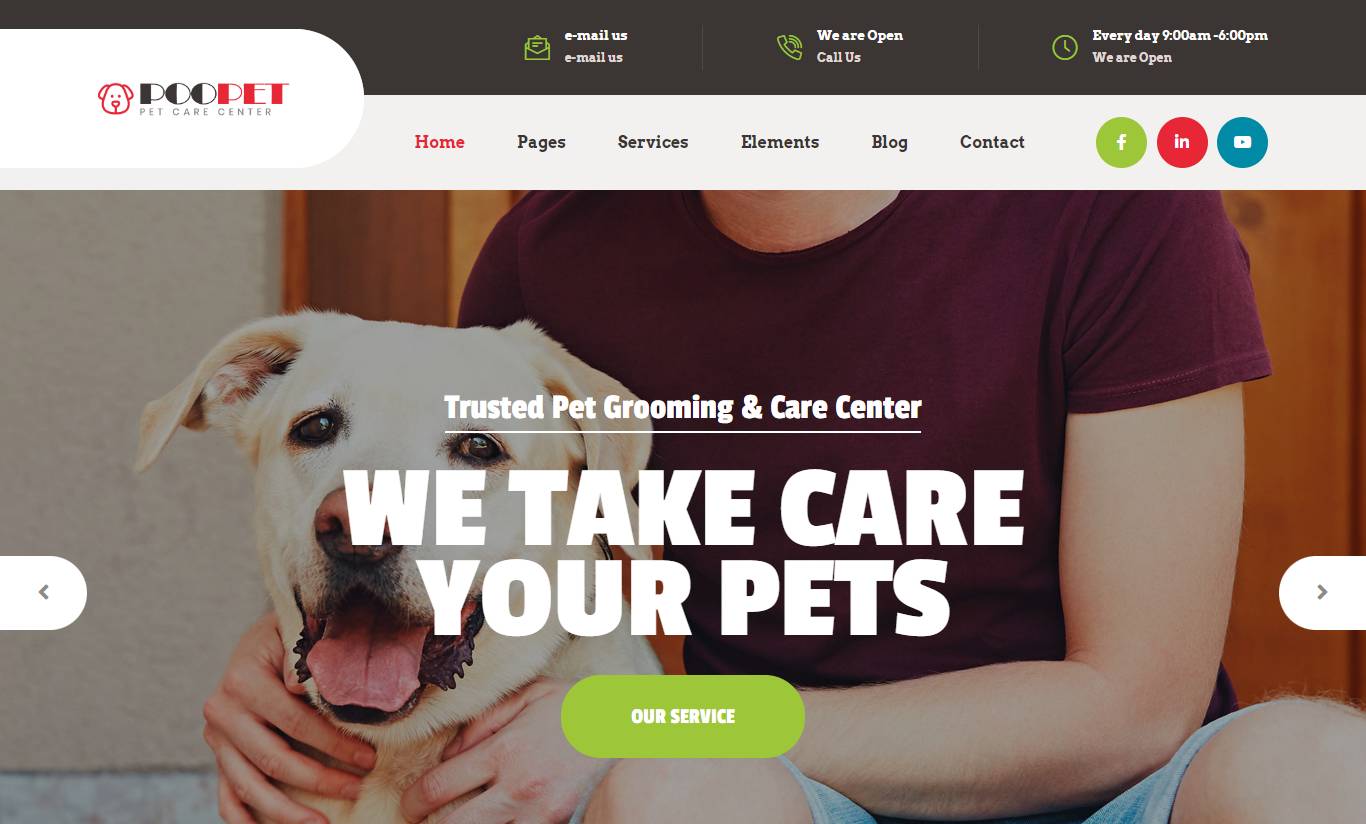 Poopet - Pet Care Center WordPress Theme + RTL