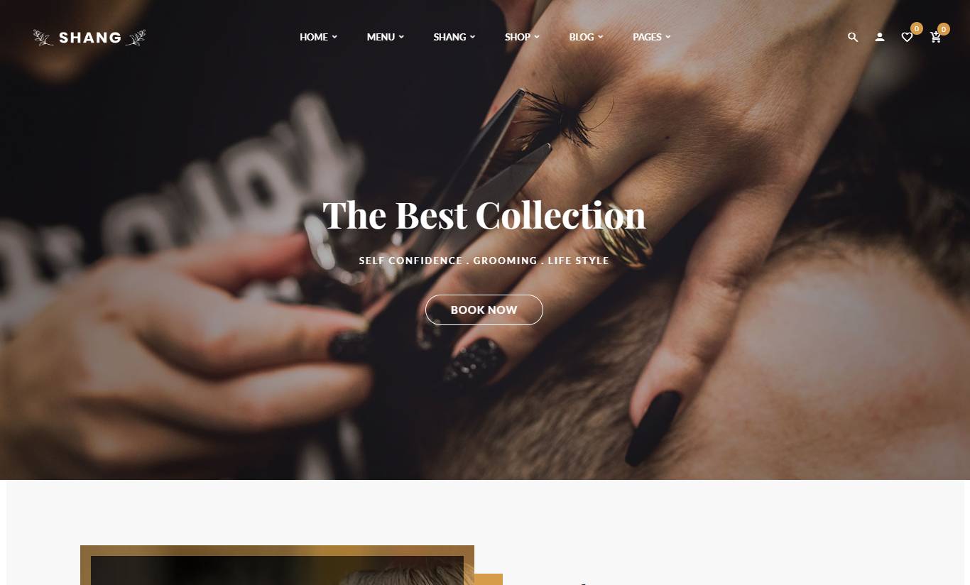 Shang - Hair Salon & Barber Shop WordPress theme