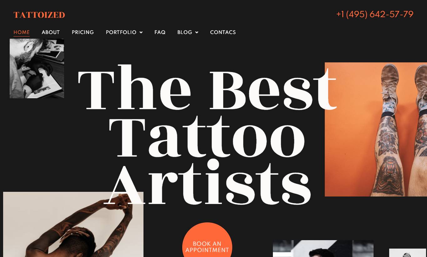 Tattoized - Tattoo Salon WordPress Theme