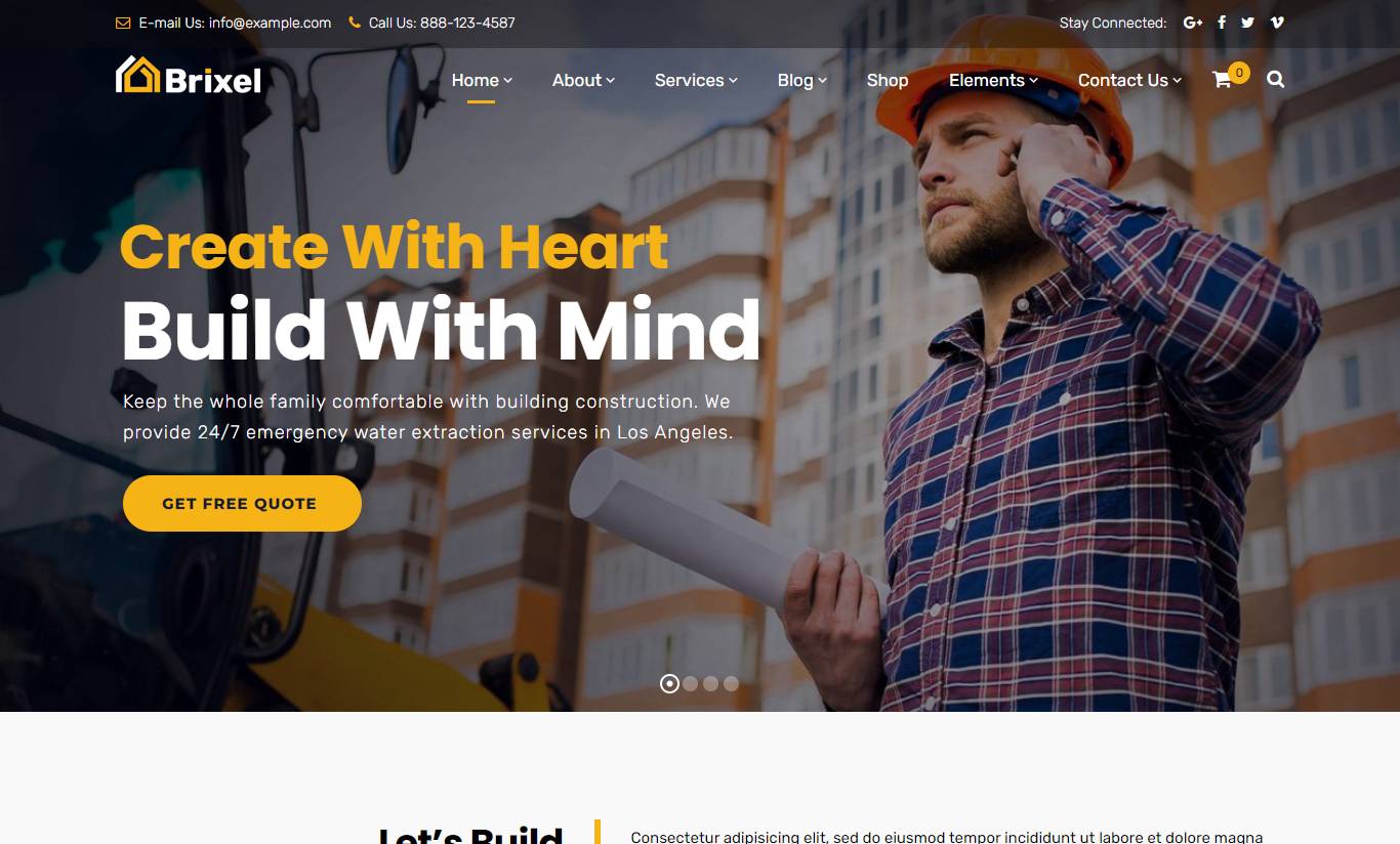  Brixel Building Construction WordPress Theme