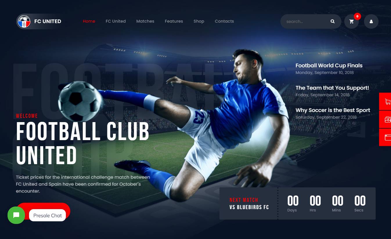 FC United | Football, Soccer & Sports WordPress Theme + RTL