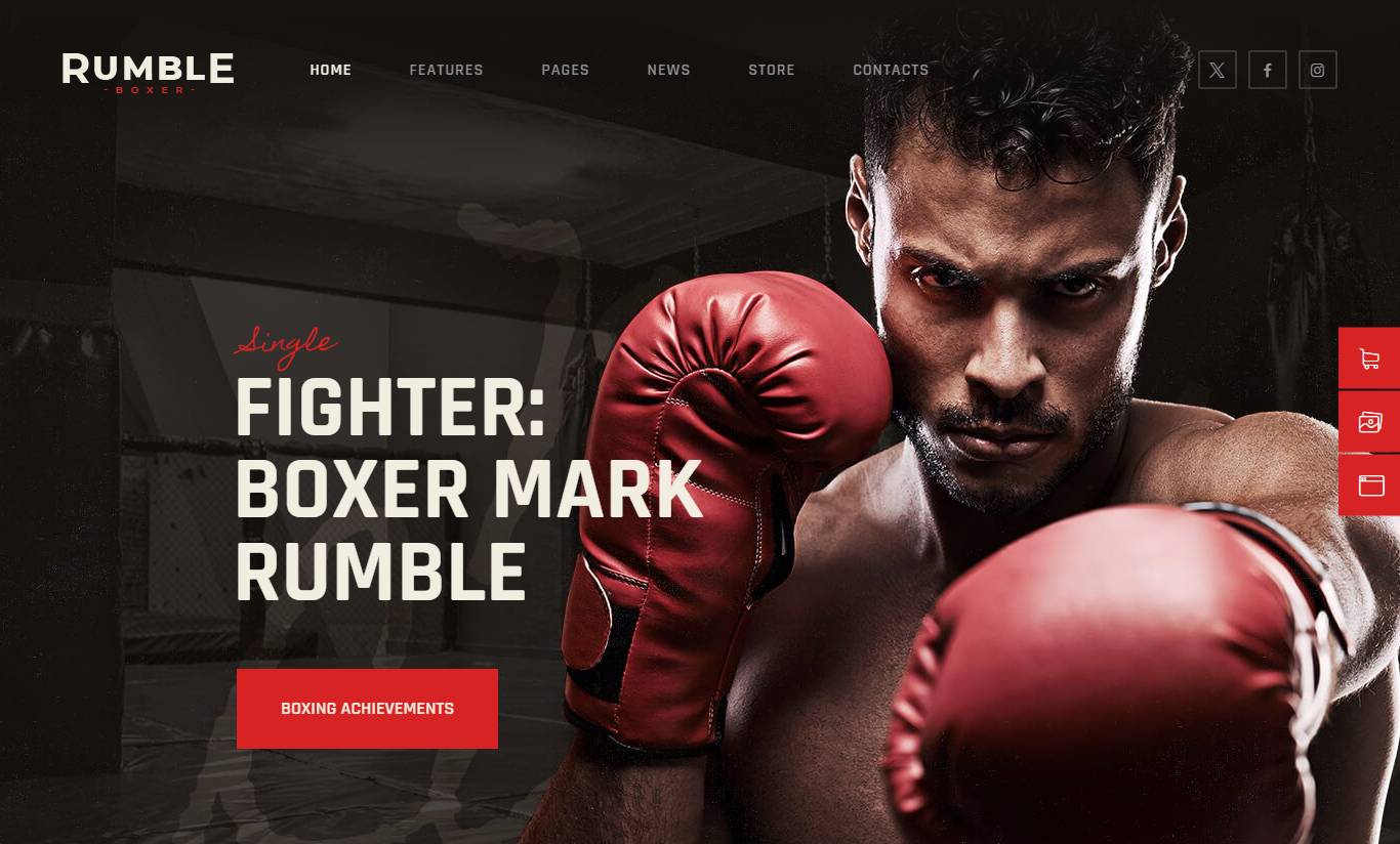 Rumble | Boxing & Mixed Martial Arts Fighting WordPress Theme