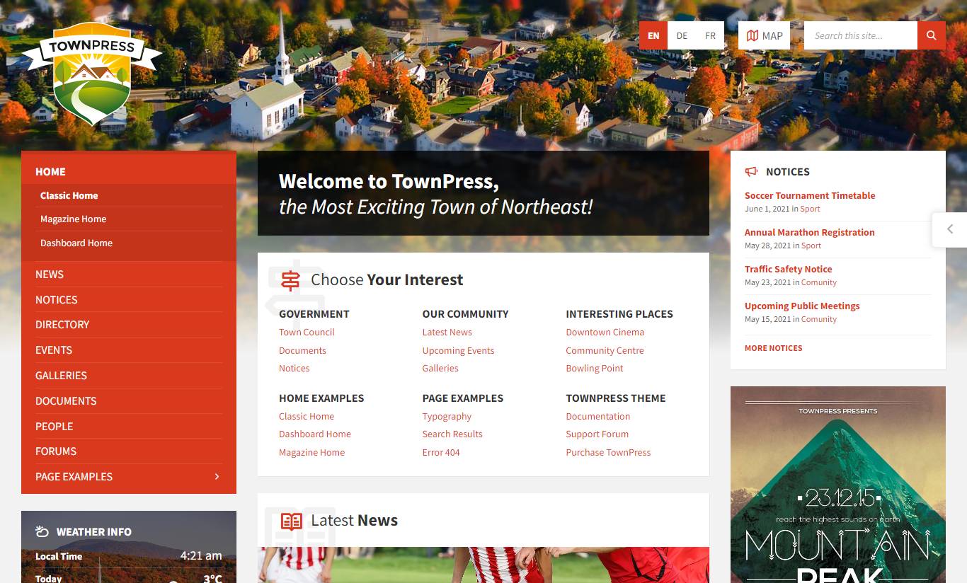 TownPress - Municipality & Town Government WordPress Theme