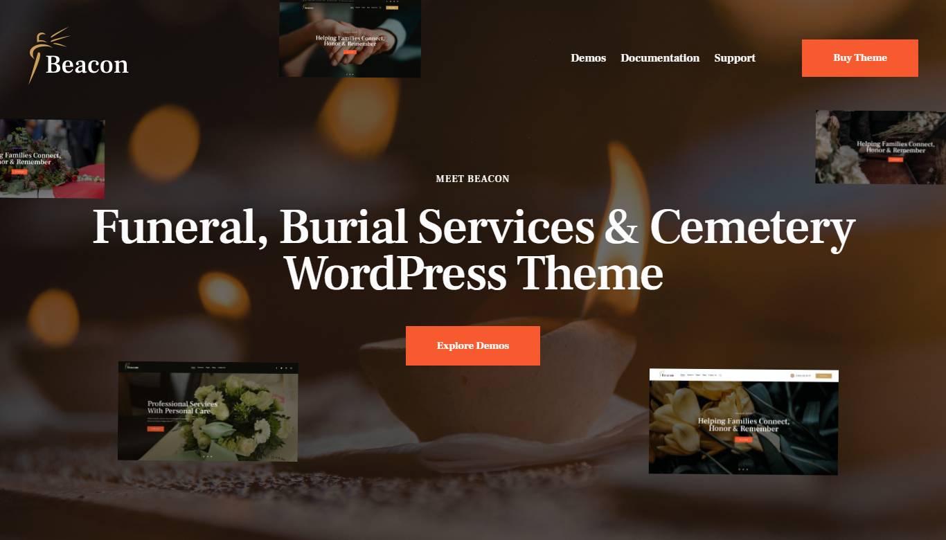 Beacon | Funeral Home Services & Cremation Parlor WordPress Theme