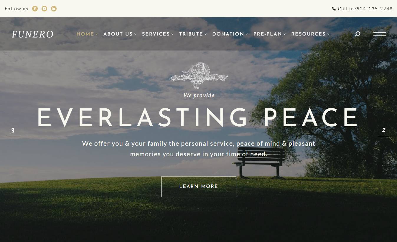 Funero - Funeral Services & Cremation WordPress