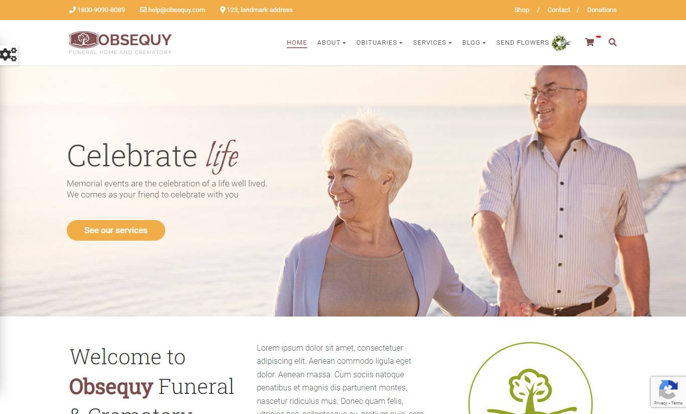 Obsequy - Funeral Home WordPress Theme