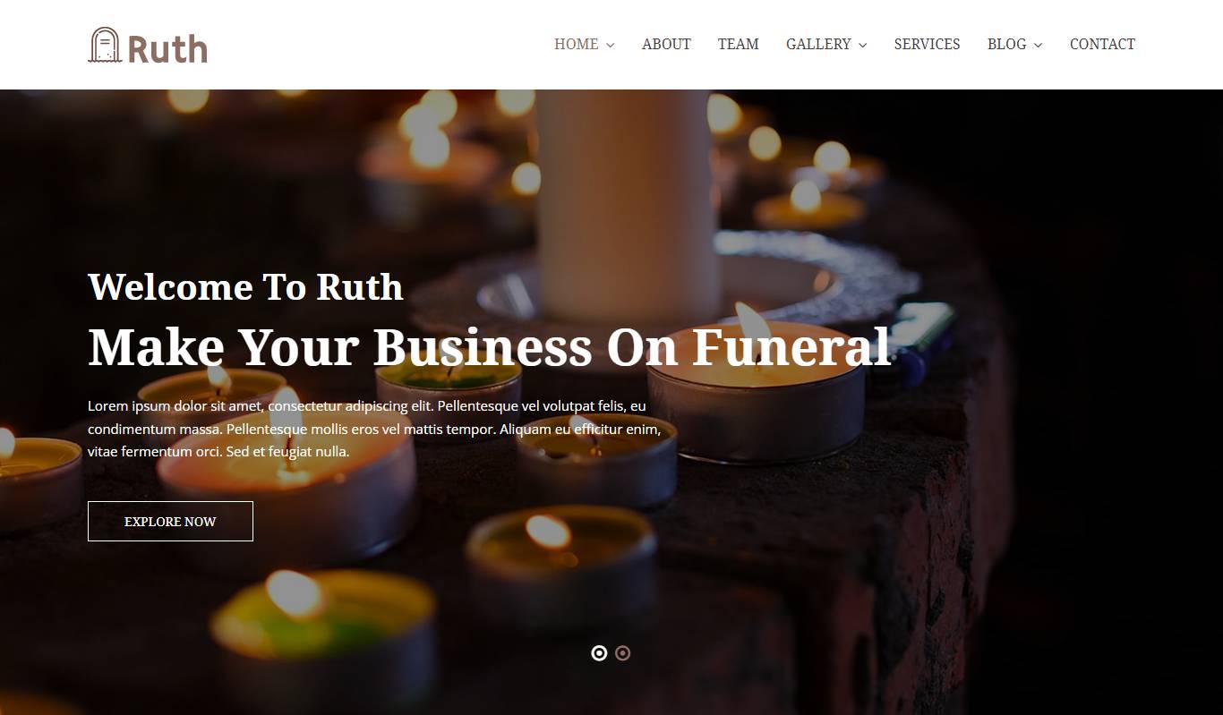 Ruth - Funeral Home WordPress Theme