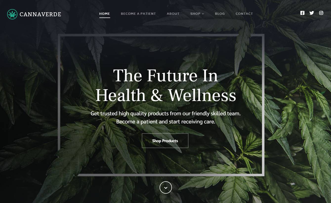 Cannaverde - Medical Marijuana Dispensary Theme 