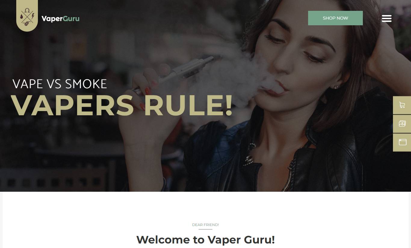 VaperGuru - Vapers Community & Cigarette Store WordPress Theme   