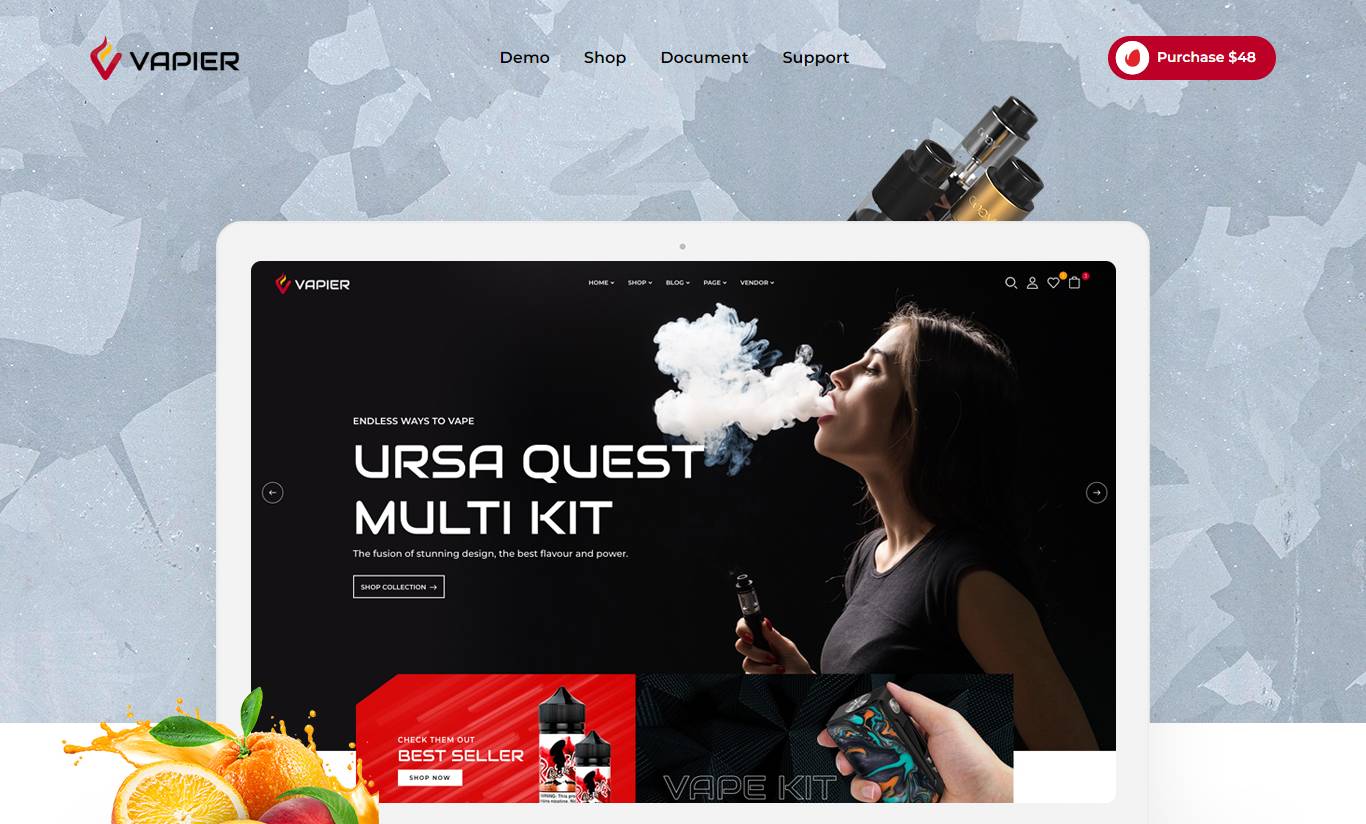 Vapier – Vape Store WooCommerce WordPress Theme 