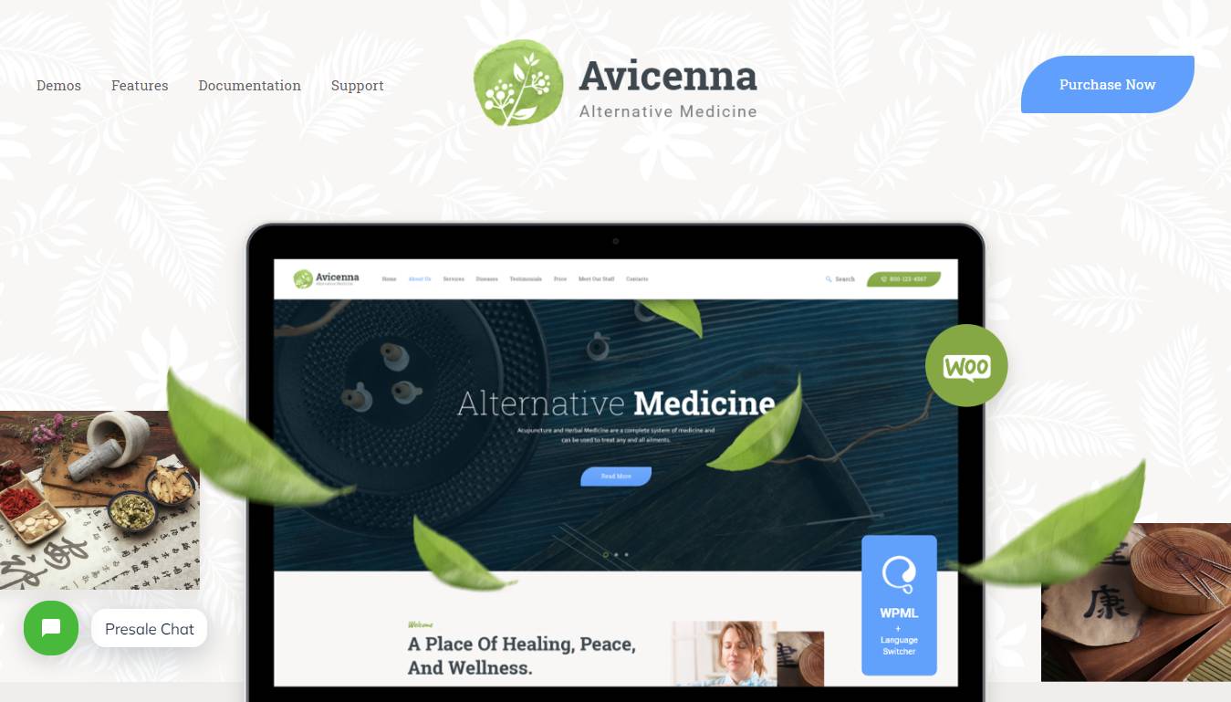 Avicenna | Alternative Folk Medicine Doctor WordPress Theme + Shop