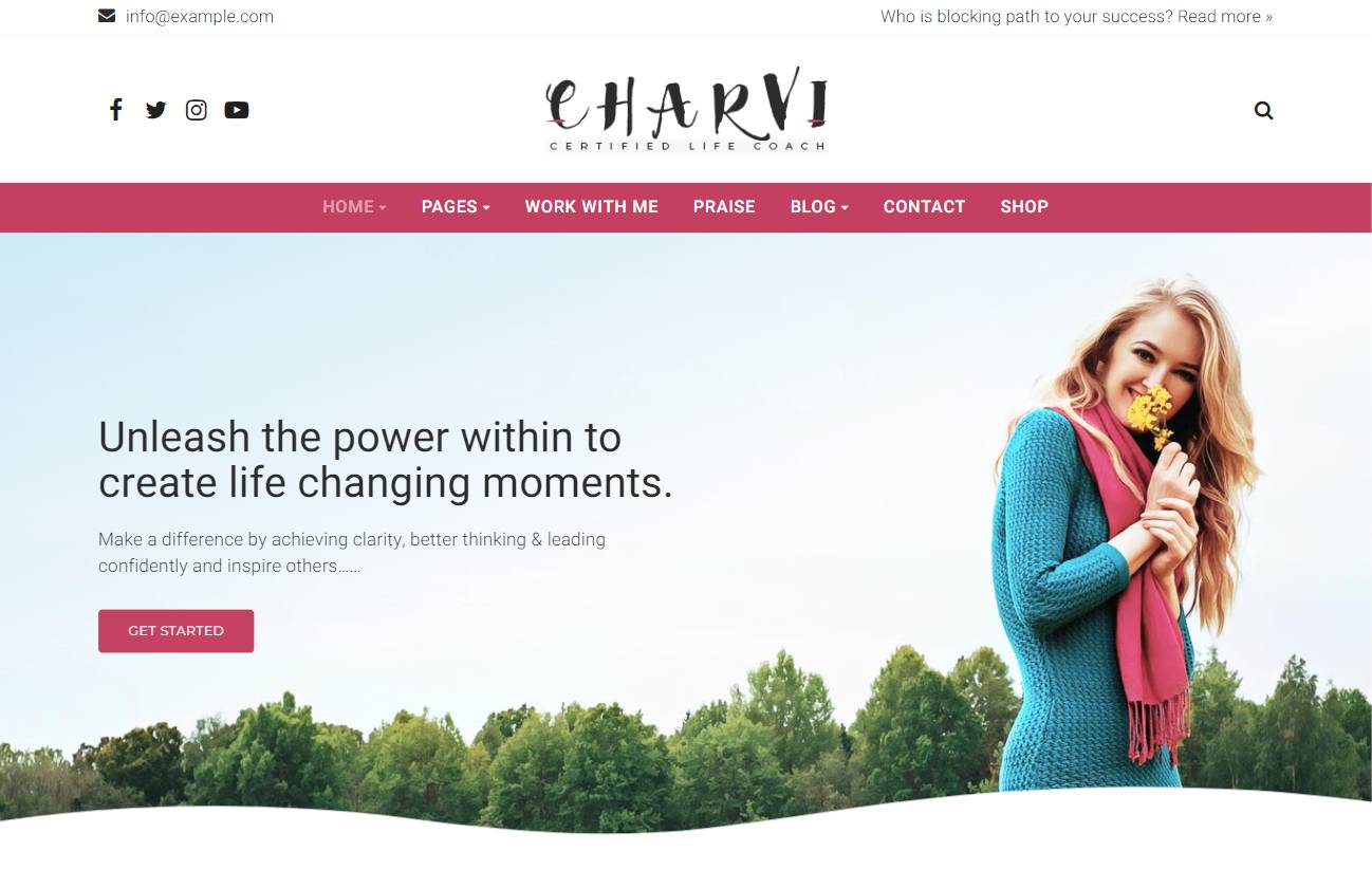 Charvi Coach & Consulting - Feminine Business WordPress Theme