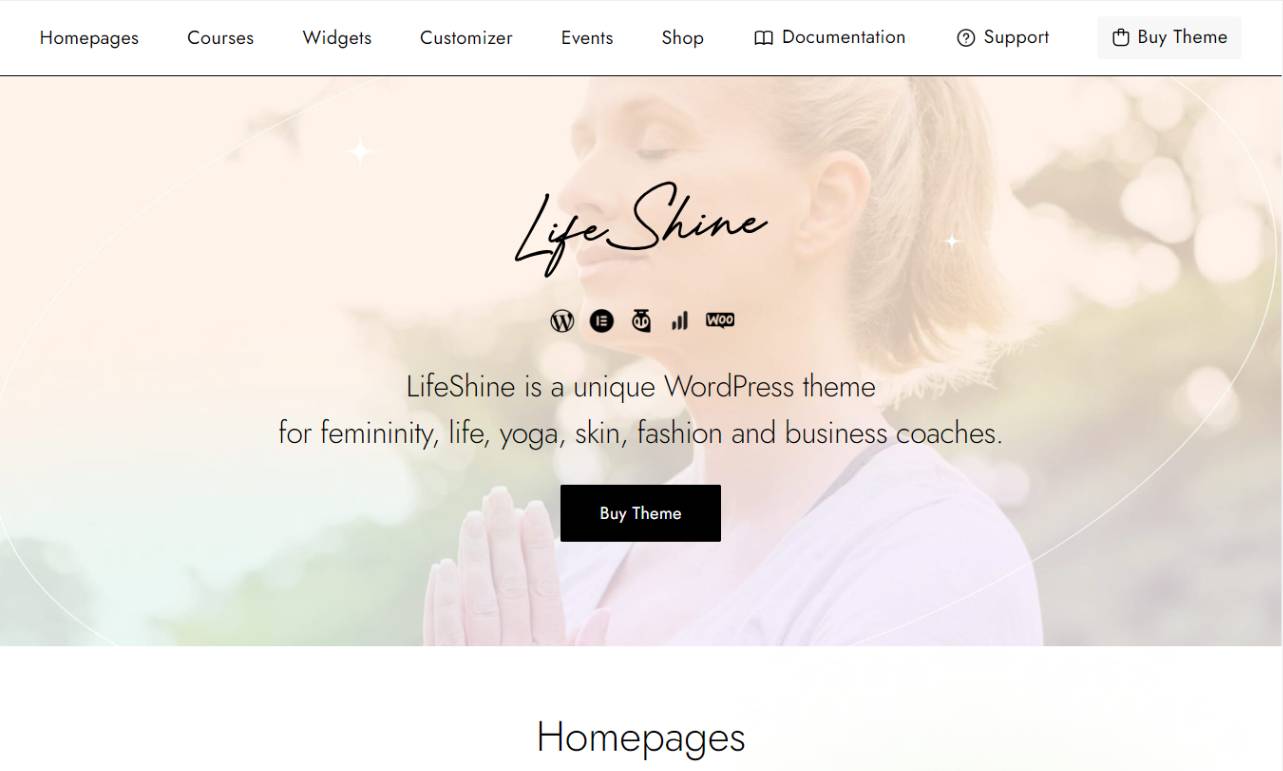  LifeShine - Coaching Online Courses WordPress Theme