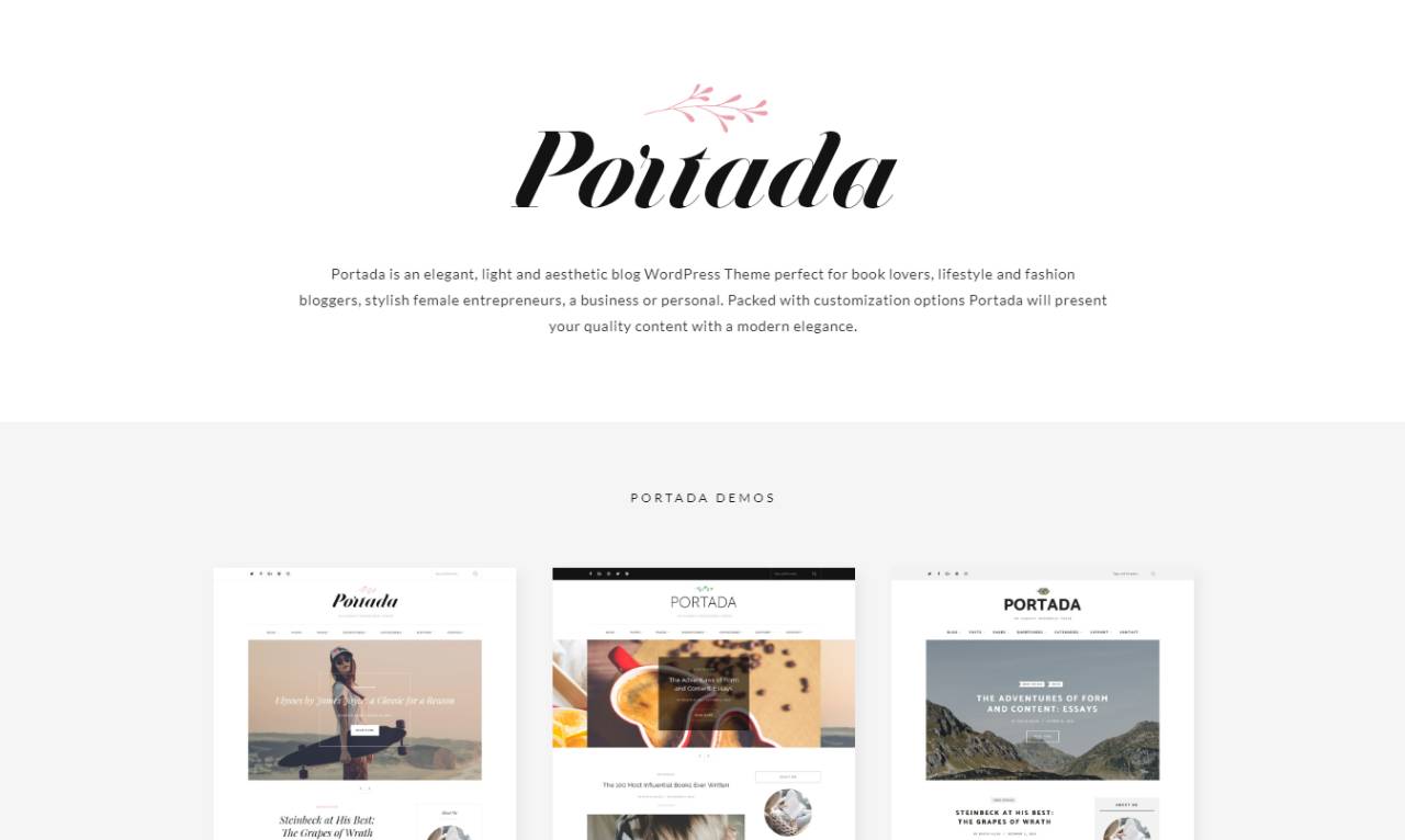 Portada - Blog WordPress Theme