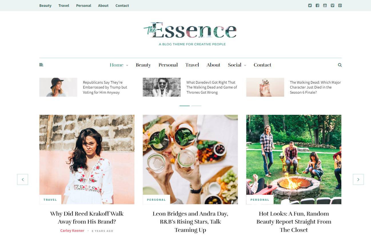 The Essence - A Responsive WordPress Blog Theme