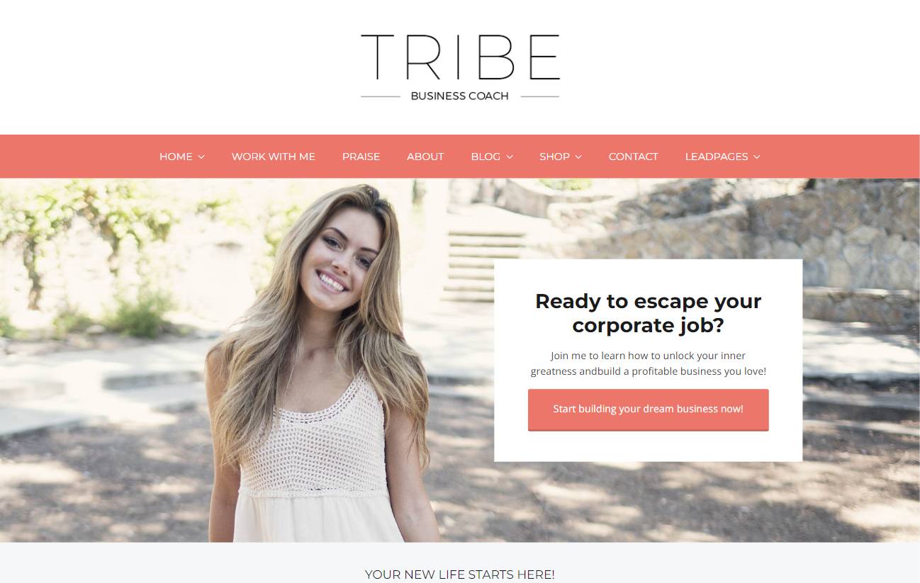  Tribe - Feminine Coach WordPress Theme