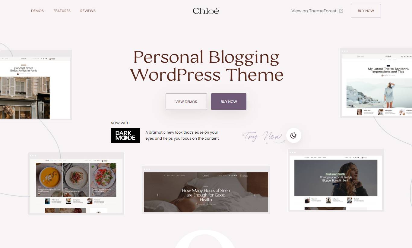 Chloé - Personal Lifestyle WordPress Blog Theme