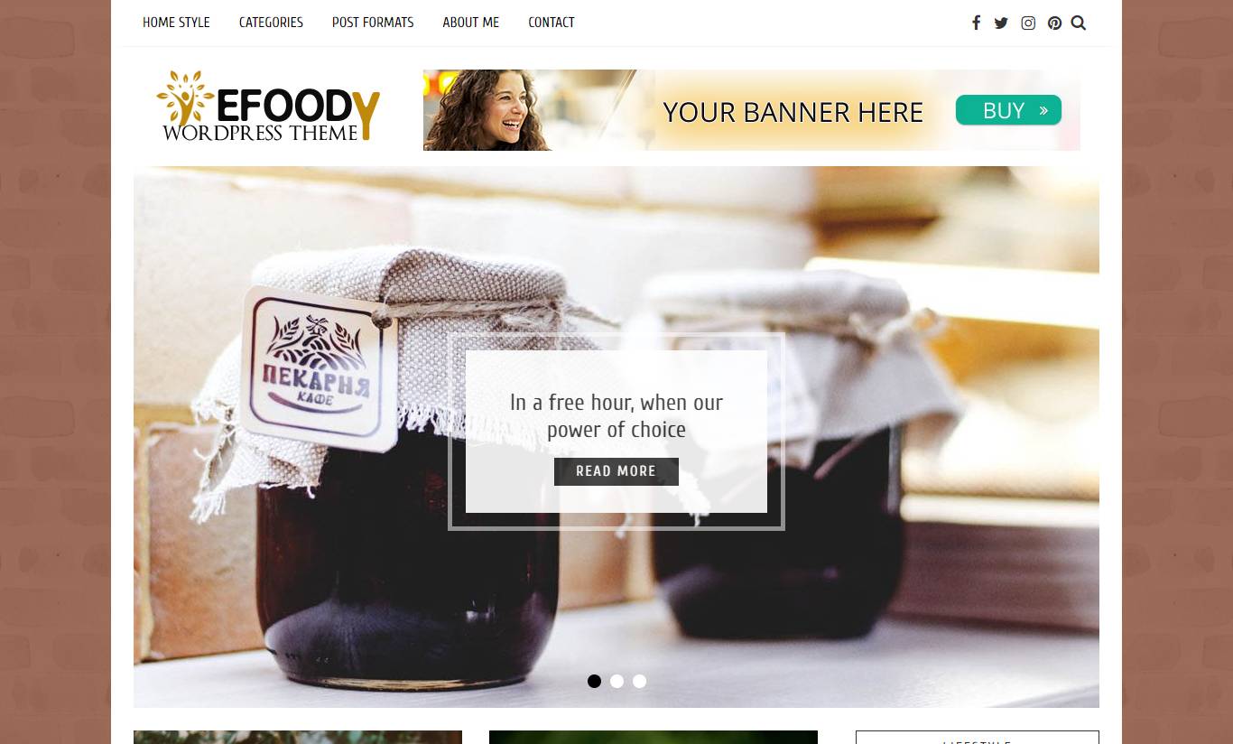 Efoody - Food and Lifestyle WordPress Theme