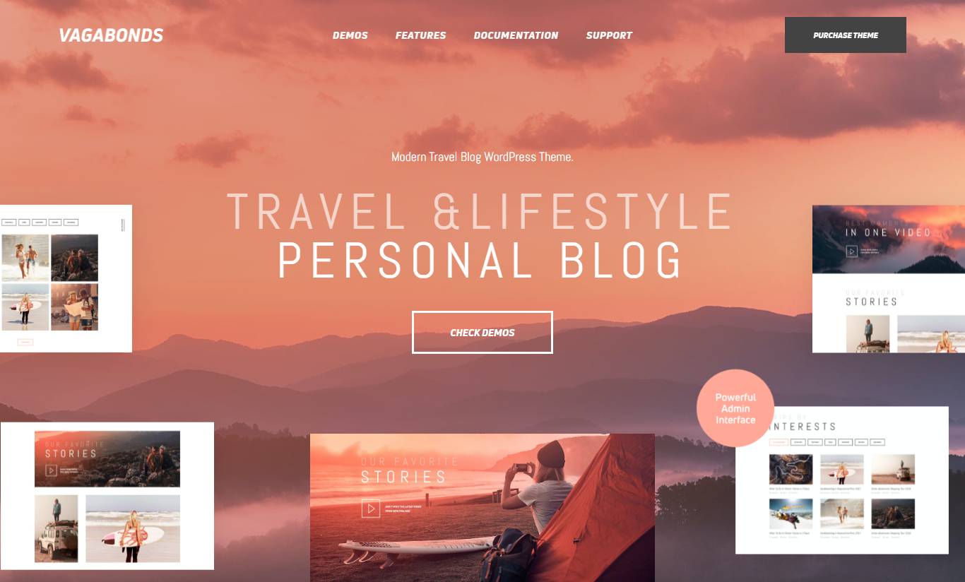 Vagabonds - Personal Travel & Lifestyle Blog WordPress Theme