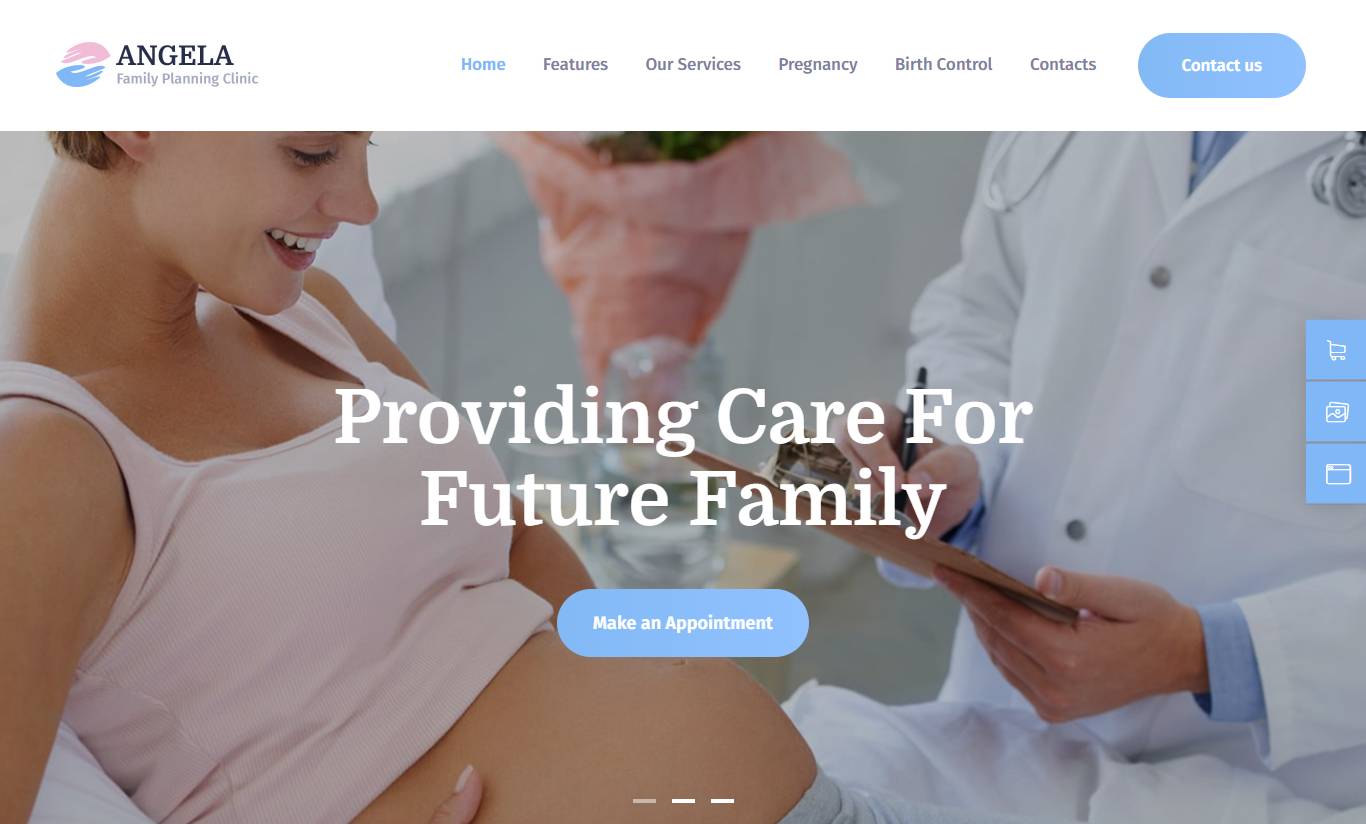 Angela | Family Planning & Pregnancy Clinic WordPress Theme