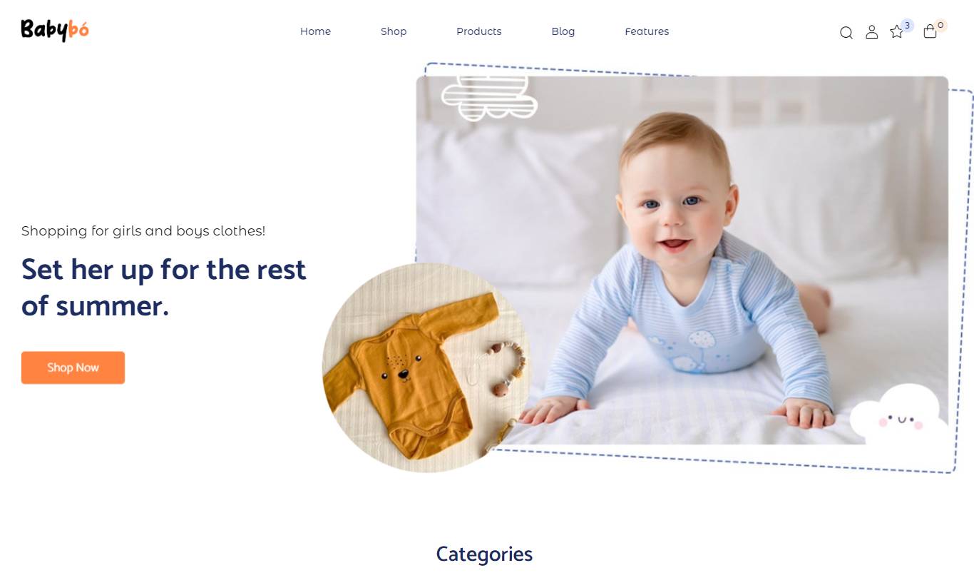 BabyBo - Baby Shop and Children Kids Store WordPress