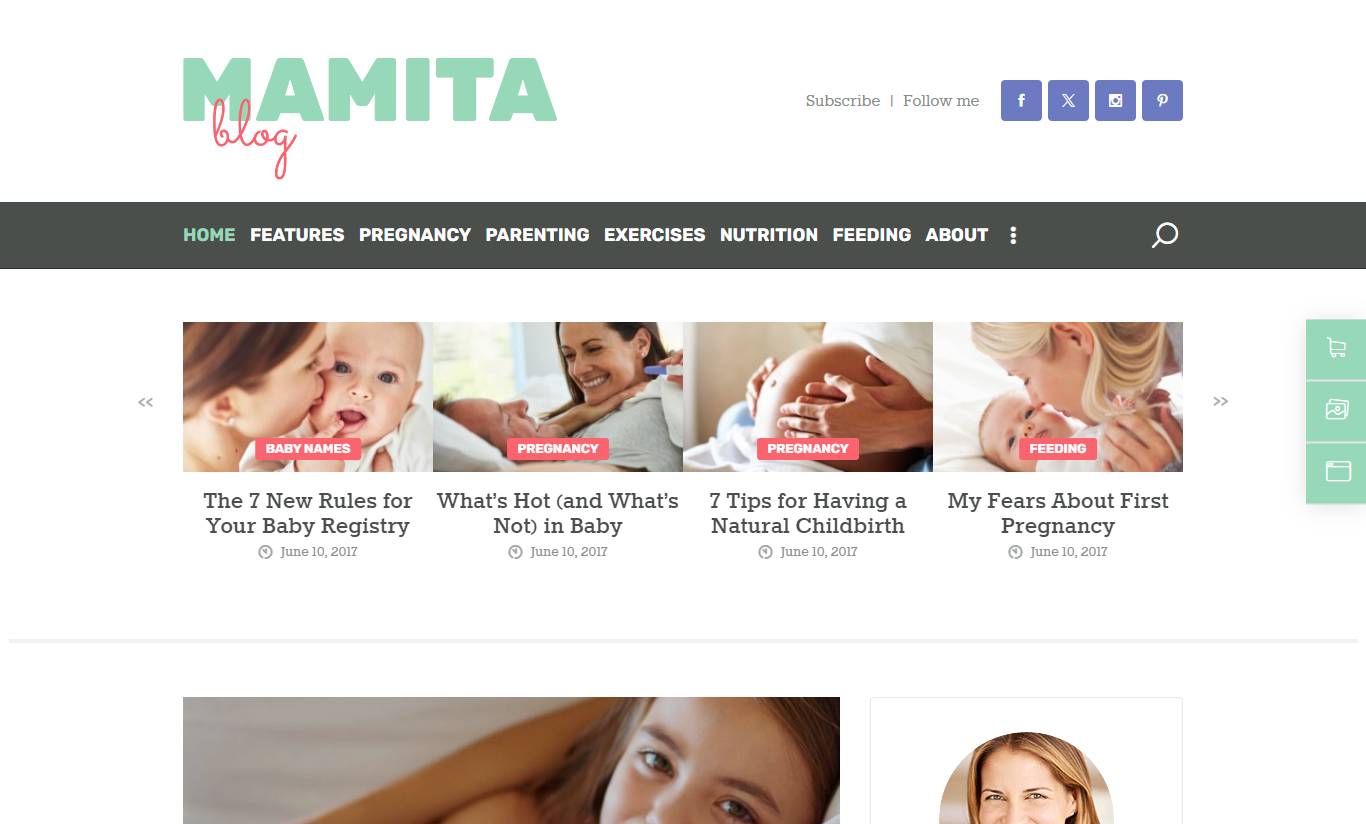 Mamita | Pregnancy & Maternity Clinic Blog WordPress Theme