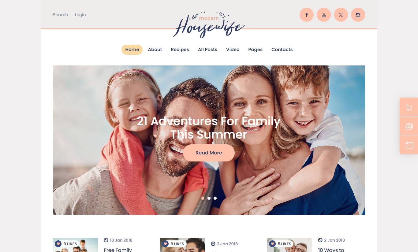 Modern Housewife | Women & Family WordPress Blog Theme