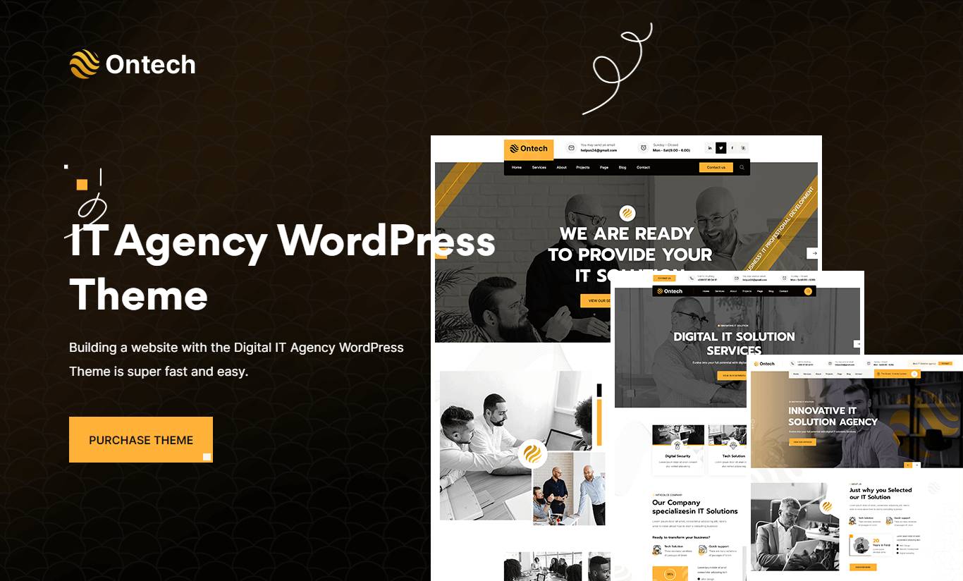 Ontech - IT Solutions Agency WordPress Theme