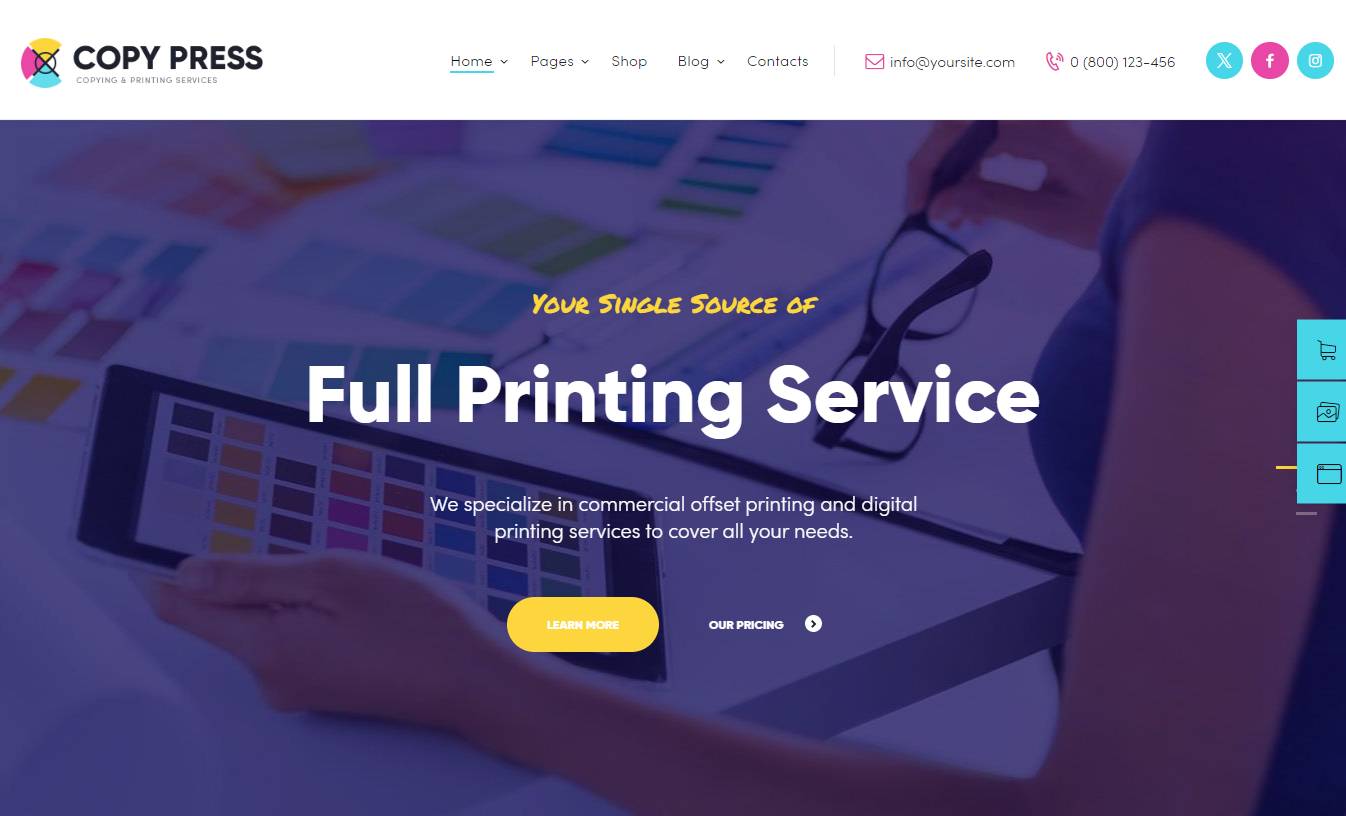 CopyPress | Type Design & Printing Services WordPress Theme