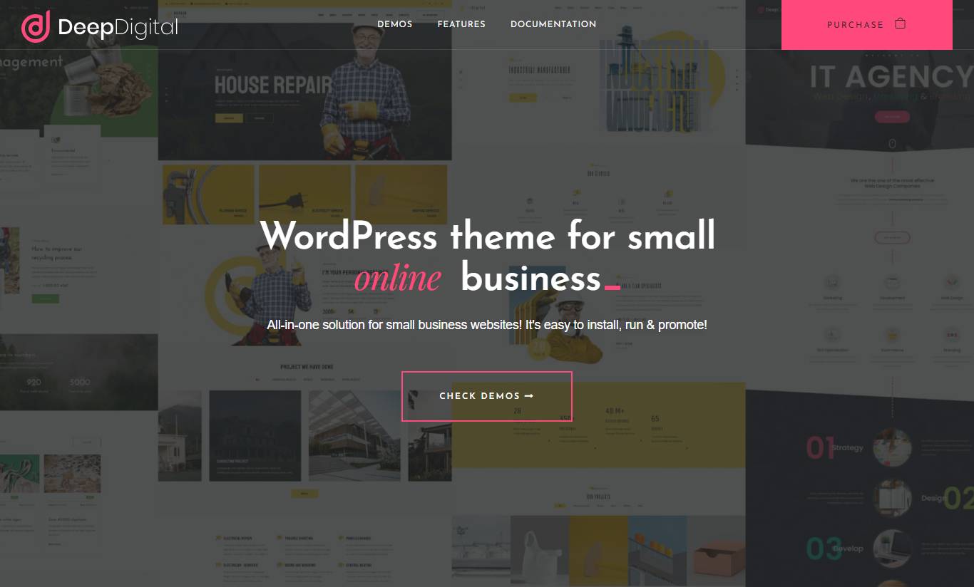 DeepDigital – Web Design Agency WordPress Theme