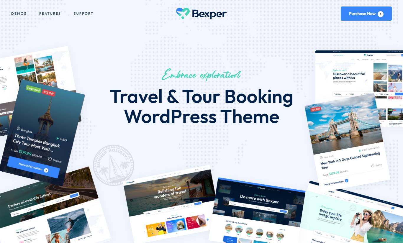 Bexper - Travel & Tour Booking WordPress Theme