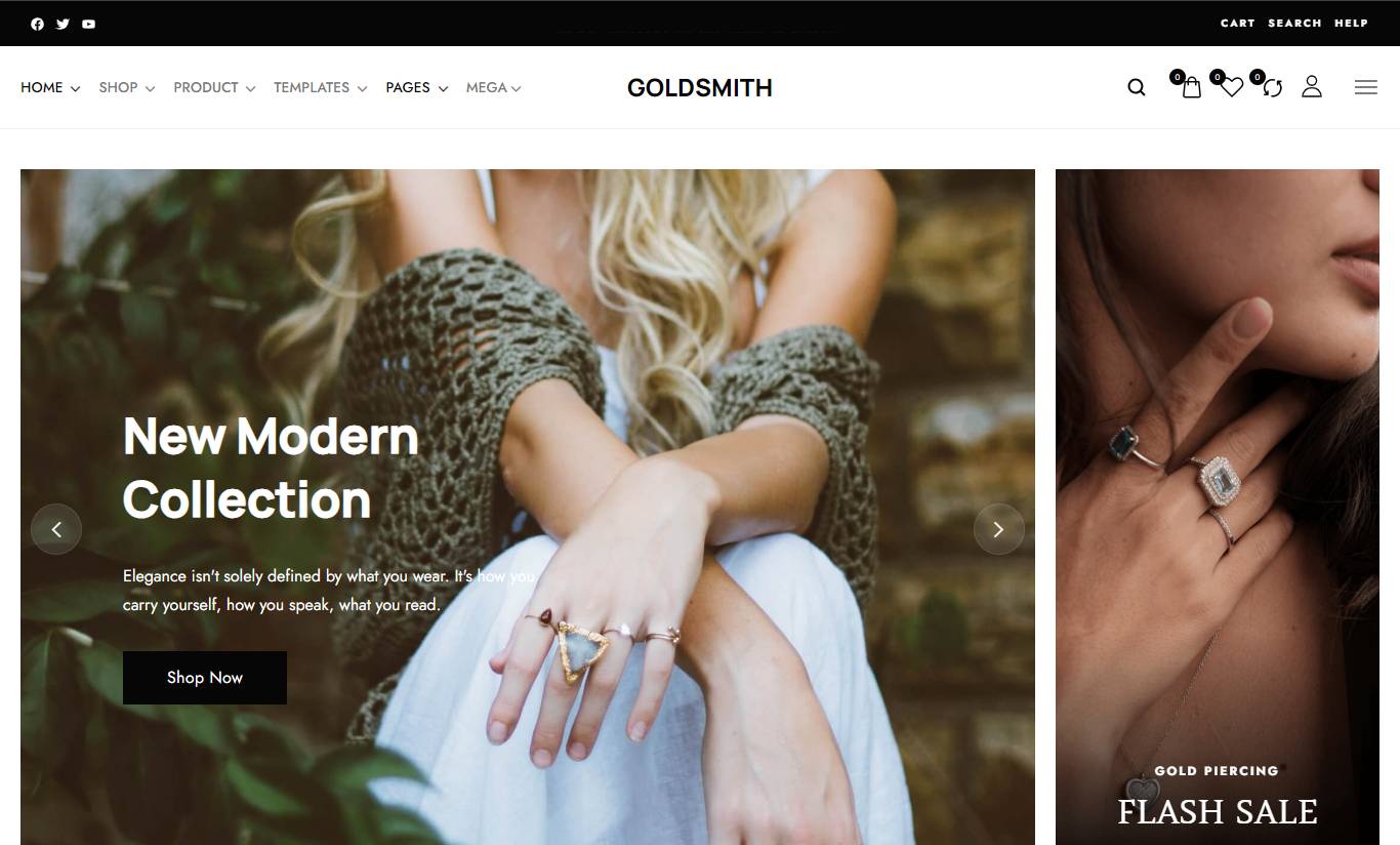 GoldSmith - Jewelry Store WooCommerce Elementor Theme