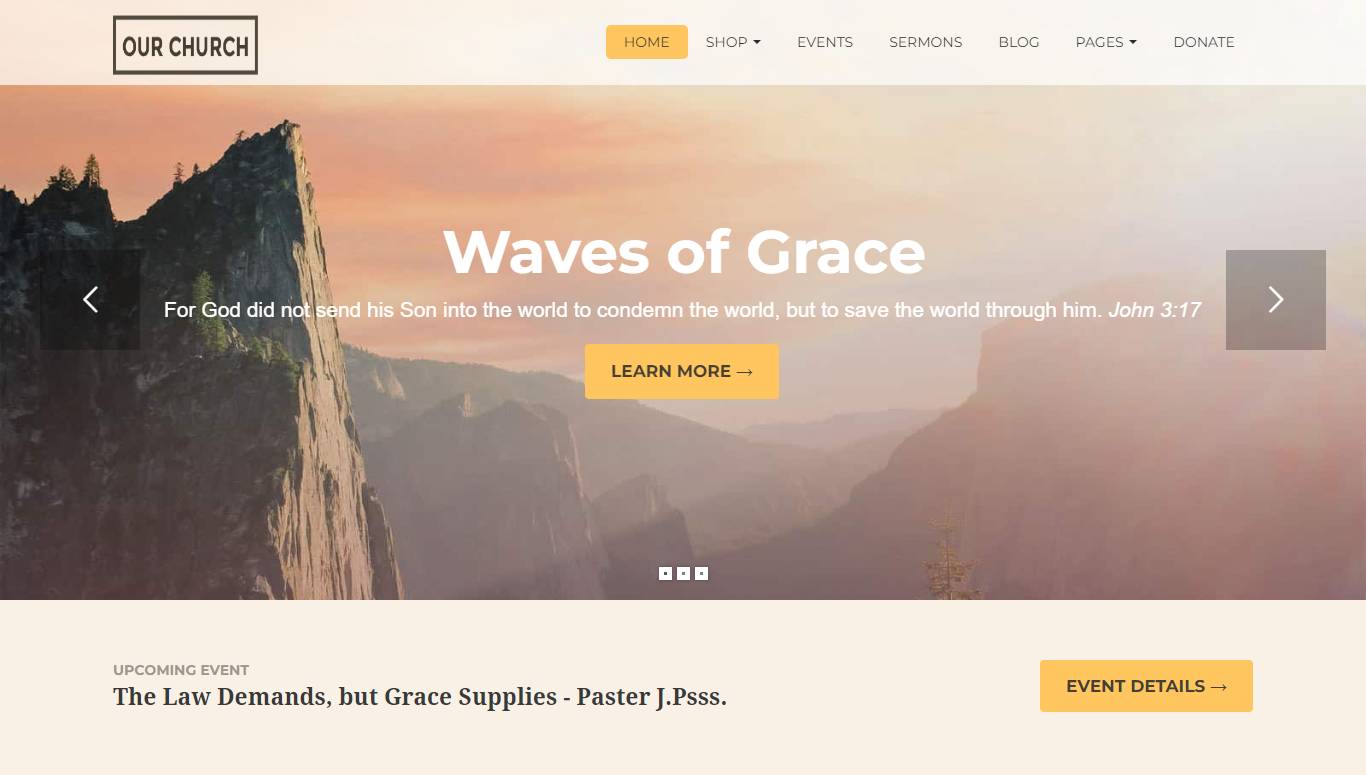 Our Church - Church WordPress Theme