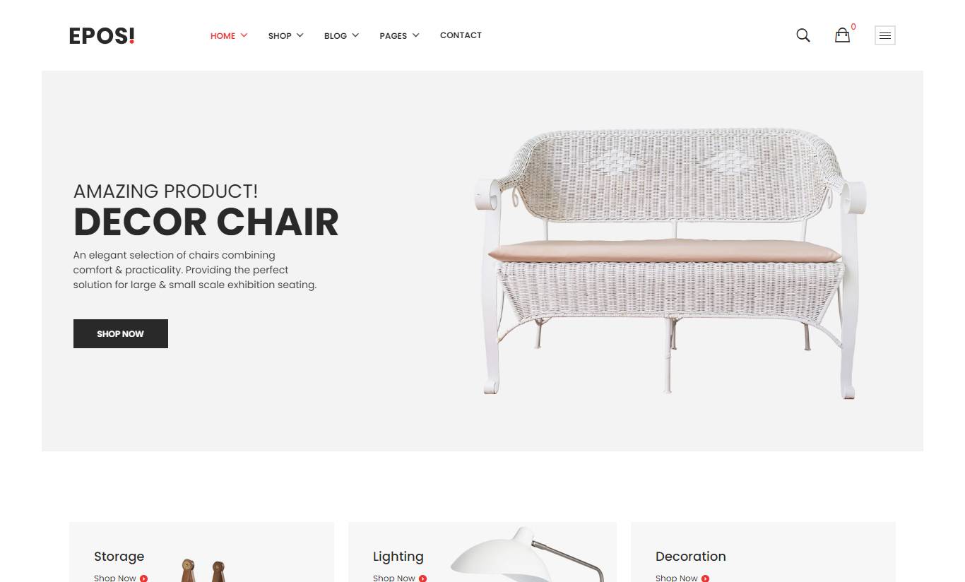 Eposi - Minimal Theme for WooCommerce WordPress