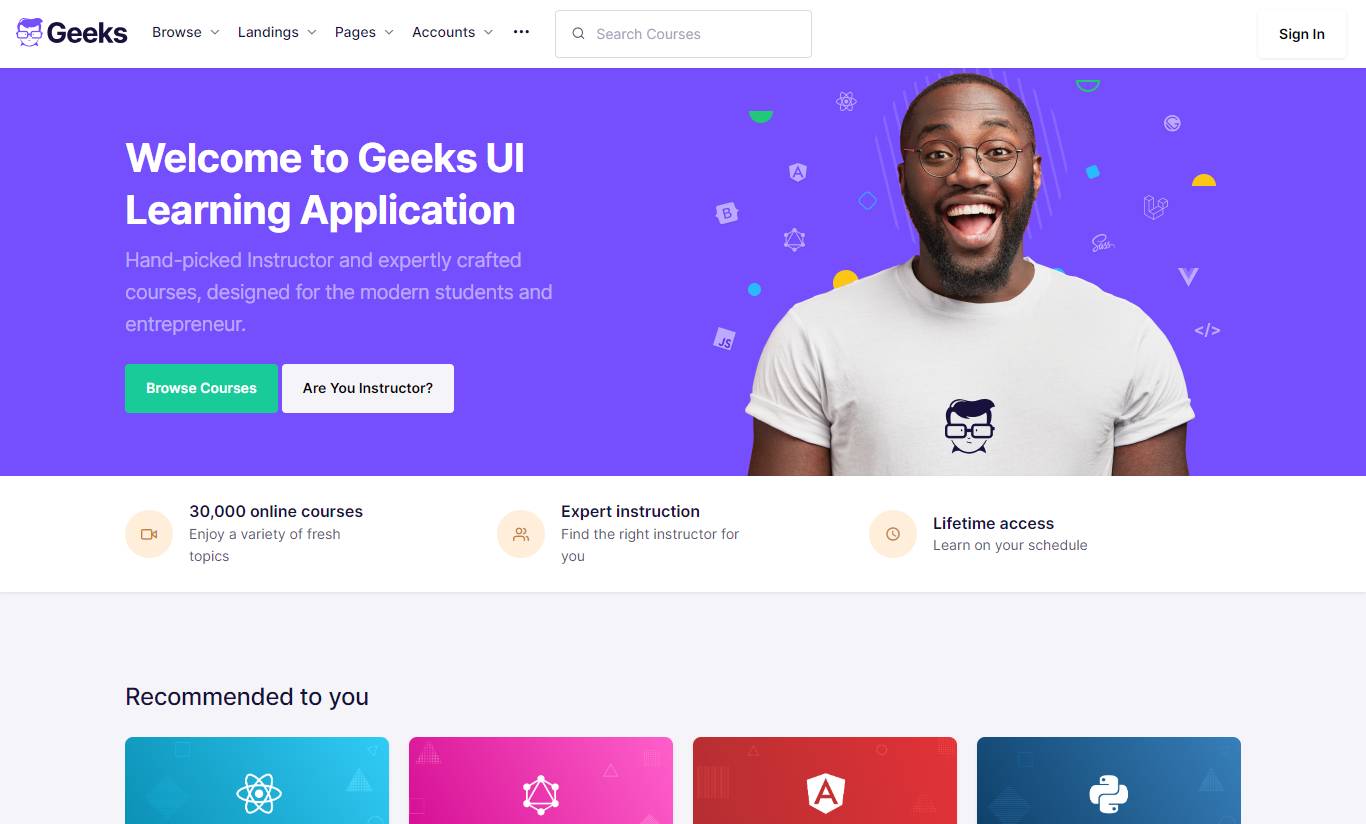 Geeks - Online Learning Marketplace WordPress Theme