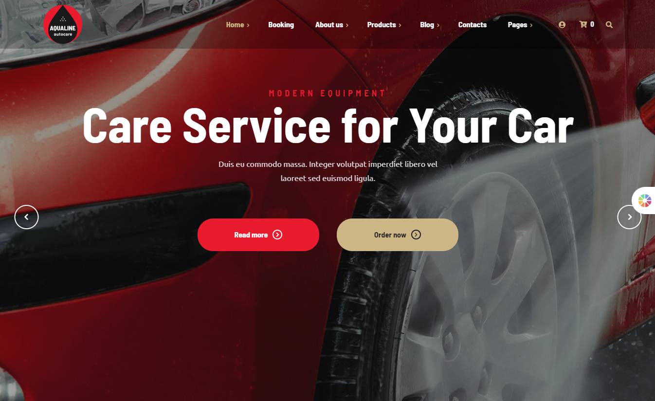 Aqualine - Car Washing Service with Booking System WordPress Theme